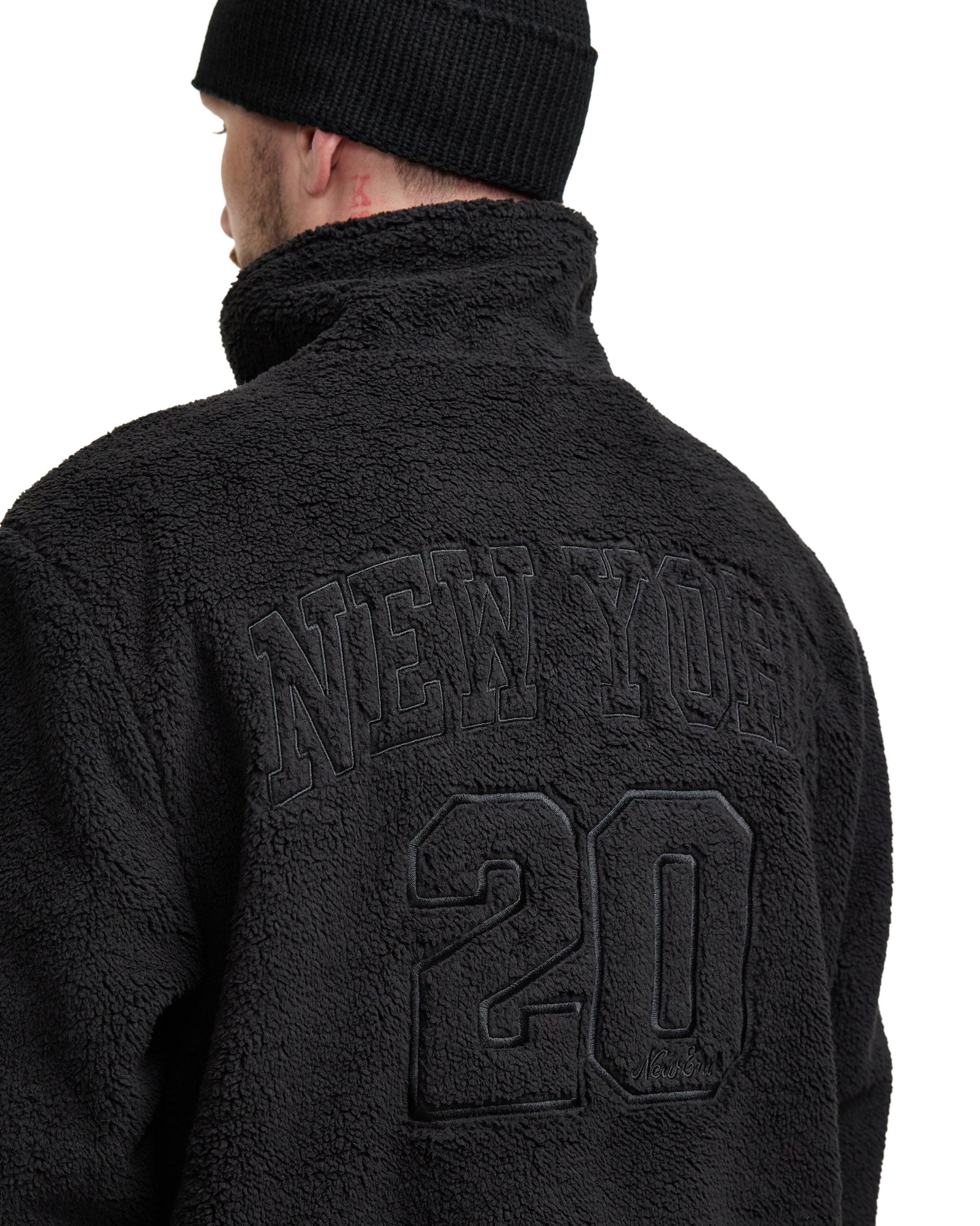 New Era Black Sherpa Jacket Male Product Image