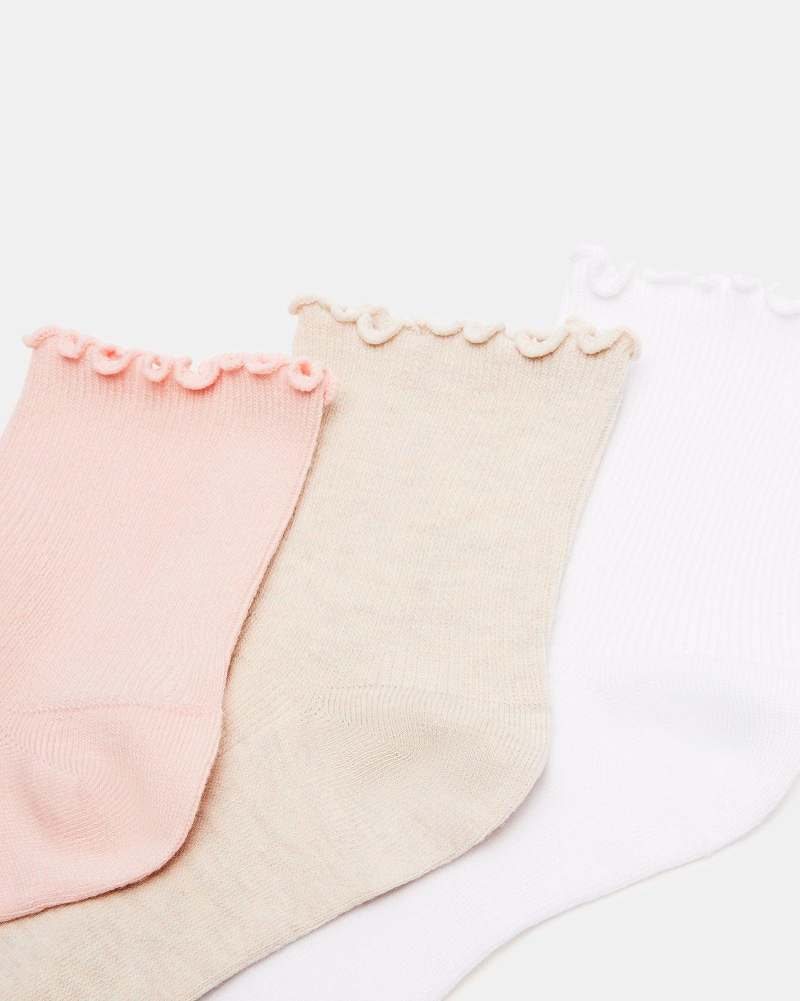 RUCHED SOCKS BLUSH MULTI Female Product Image