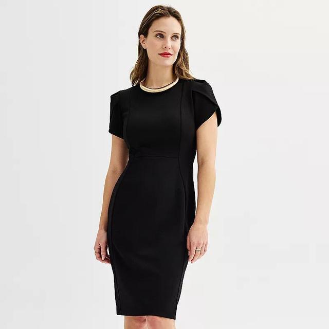 Womens Andrew Marc Marc New York Tulip Sleeve Sheath Dress Product Image