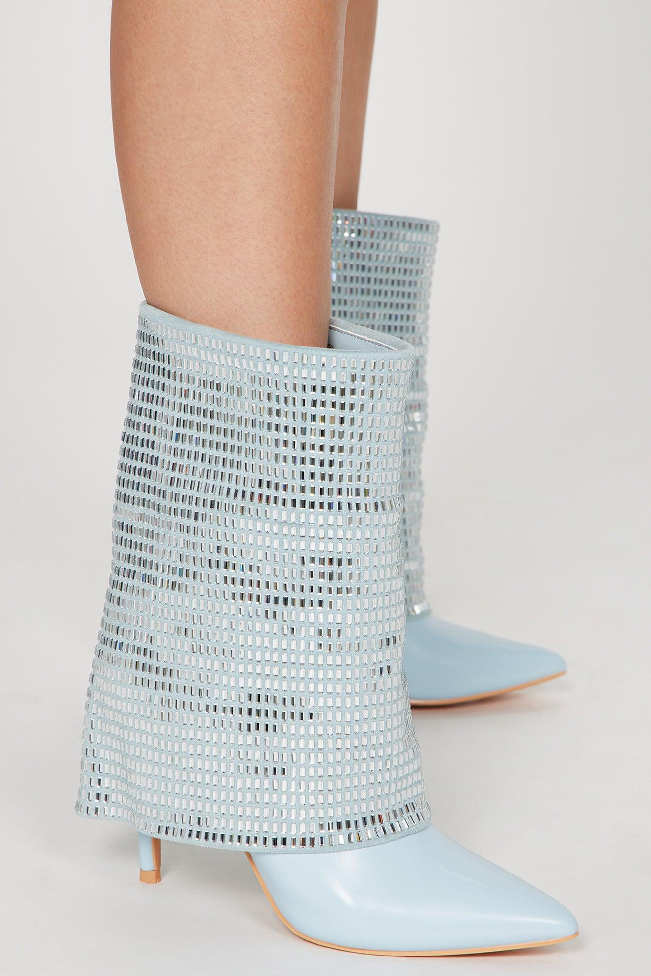 Life Like Mine Heeled Boots - Blue Product Image