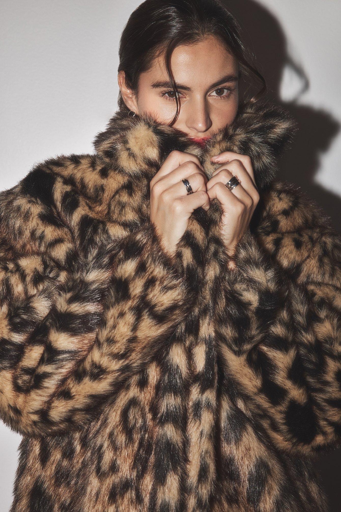 Faux Fur Leopard Coat product image