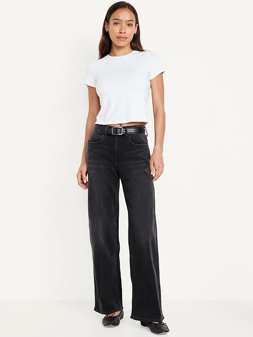 High-Waisted Wow Wide-Leg Jeans Product Image