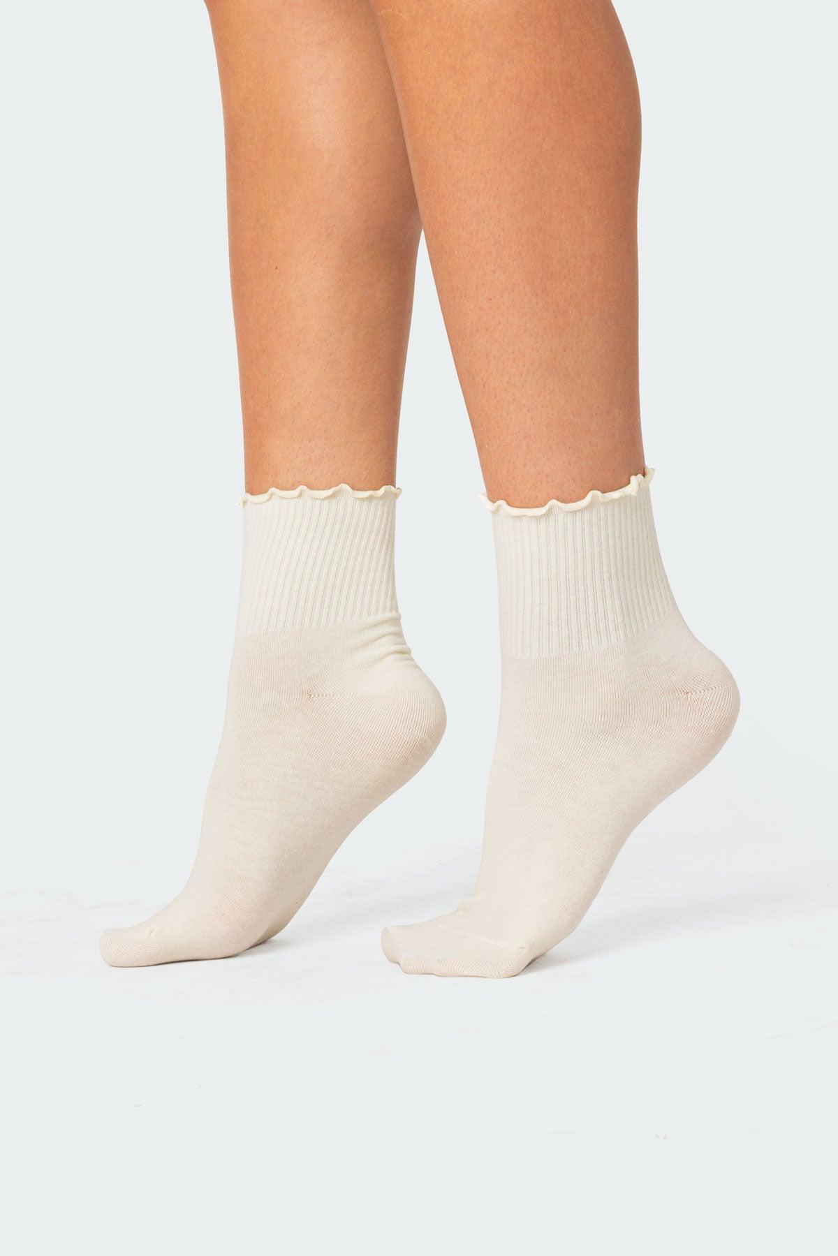 Frilled Hem Socks Product Image