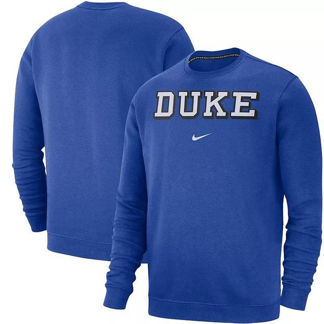 Mens Nike Royal Duke Devils Club Fleece Sweatshirt Product Image