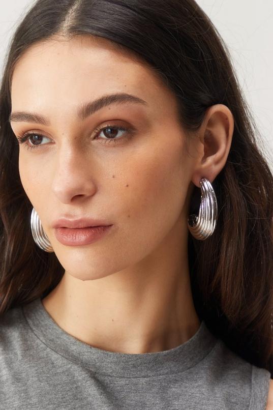 Textured Large Tear Drop Earrings Product Image