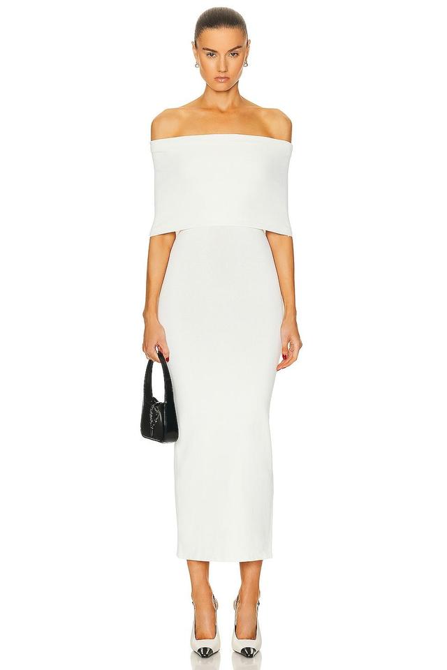 Off-Shoulder Body-Con Midi Dress Product Image