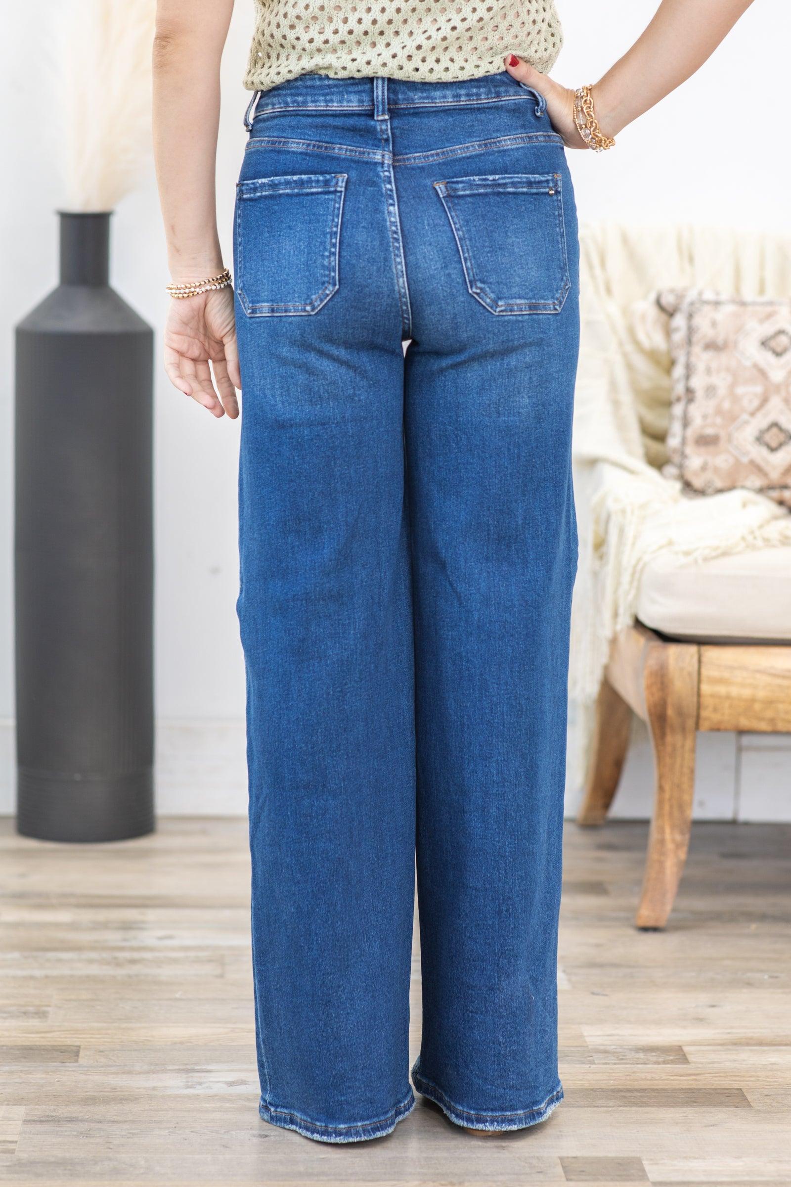 Mica Medium Wash Wide Leg Jeans Product Image