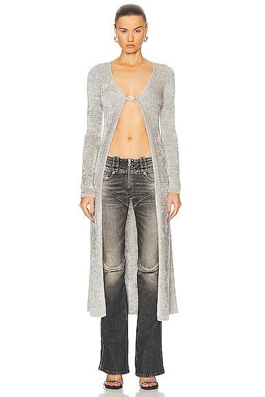 Diesel Carol Duster in Metallic Silver. Size XXS, XS, S, M. Product Image