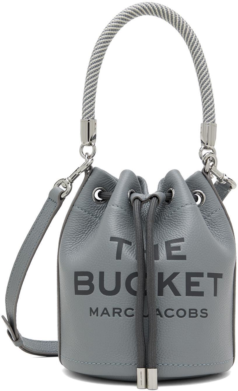 The Bucket Leather Tote Bag In 050 Wolf Grey Product Image