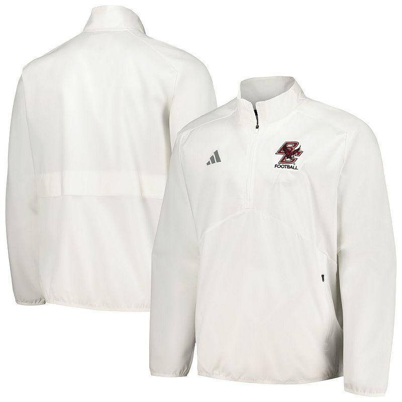 Mens adidas Boston College Eagles Sideline AEROREADY Raglan Quarter-Zip Jacket Product Image