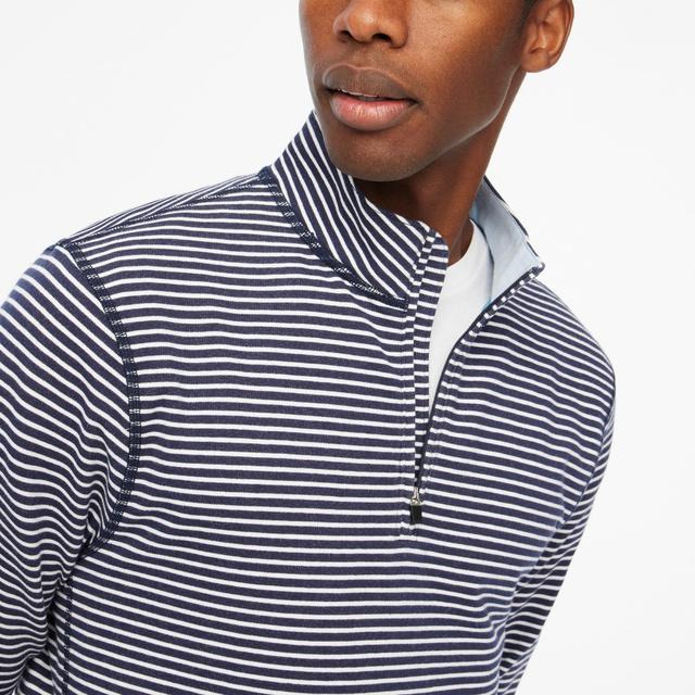 Striped performance half-zip Product Image