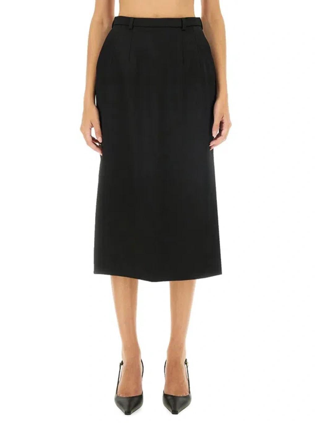 DOLCE & GABBANA Longuette Skirt In Black product image