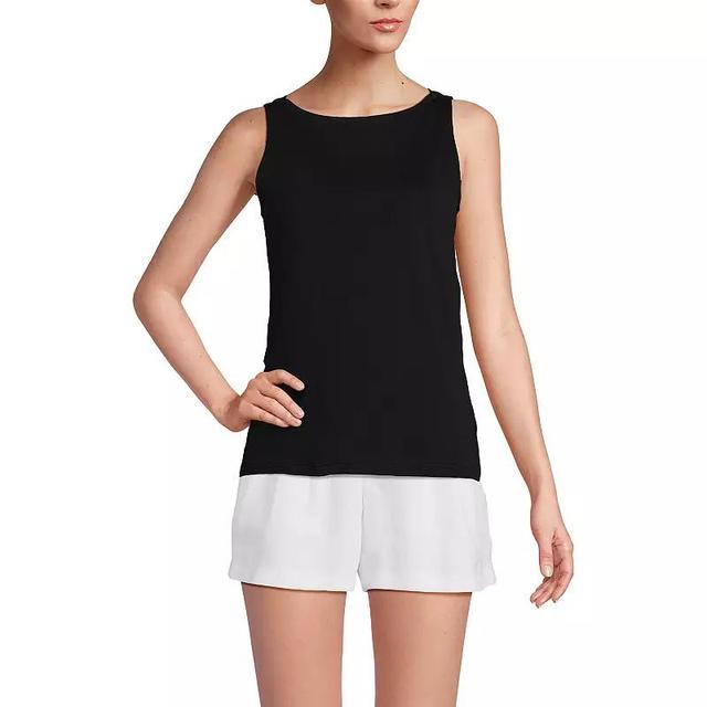 Womens Lands End Supima Boatneck Cotton Tank Top Product Image