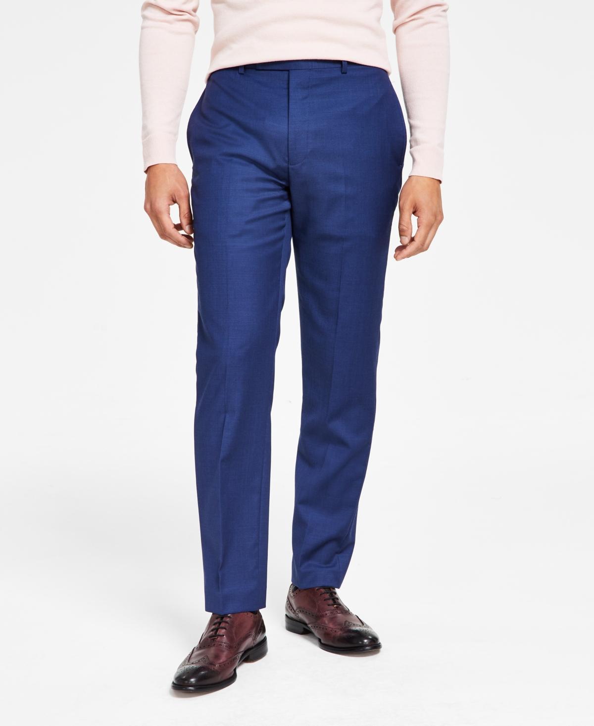 Calvin Klein Men's Infinite Stretch Solid Slim Fit Pants Blue Size 42X30 Product Image