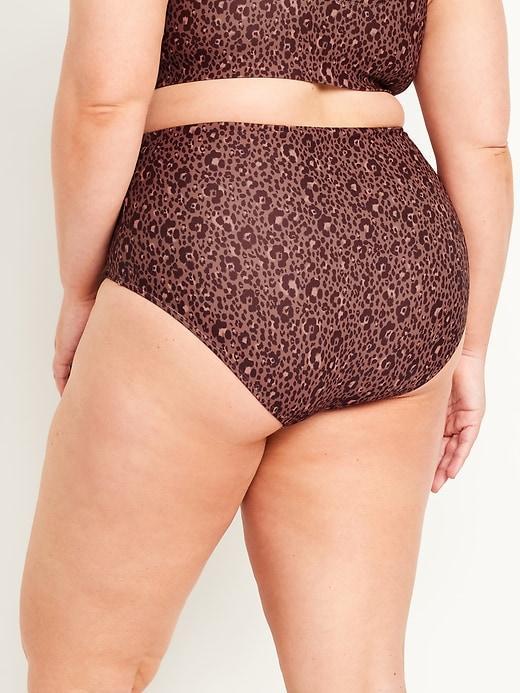 High-Waisted French-Cut Bikini Swim Bottoms Product Image