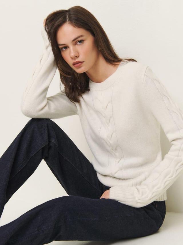 Dawson Regenerative Wool Cable Sweater Product Image