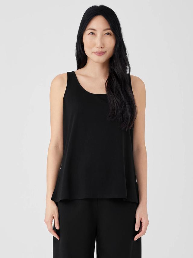 EILEEN FISHER Stretch Jersey Knit Scoop Neck Tankfemale Product Image