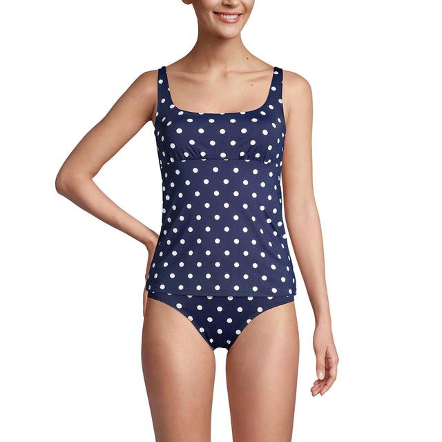 Lands End Plus Size Ddd-Cup Chlorine Resistant Square Neck Underwire Tankini Swimsuit Top Product Image