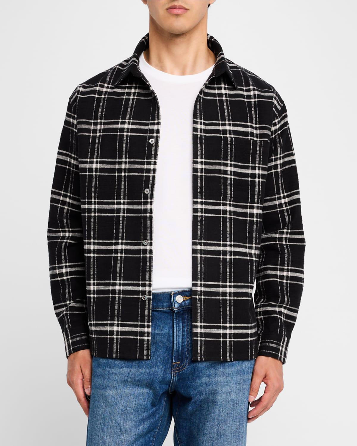 Mens Plaid Cotton Overshirt Product Image