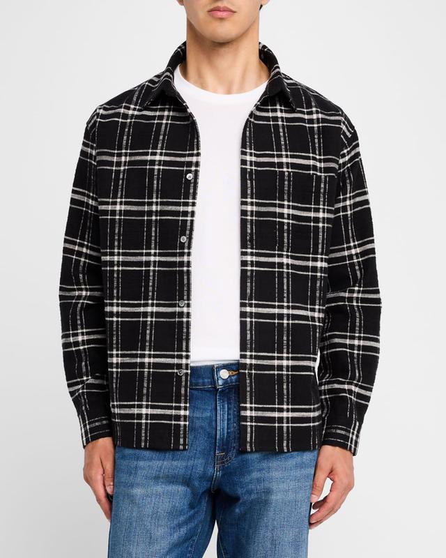 Men's Plaid Cotton Overshirt Product Image