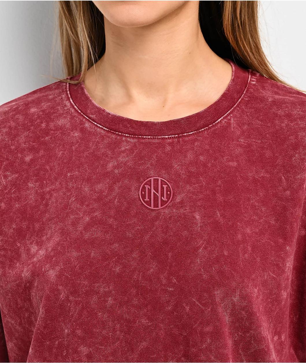 Ninth Hall Fundamentals Maeve Red Mineral Wash Oversized T-Shirt  Product Image