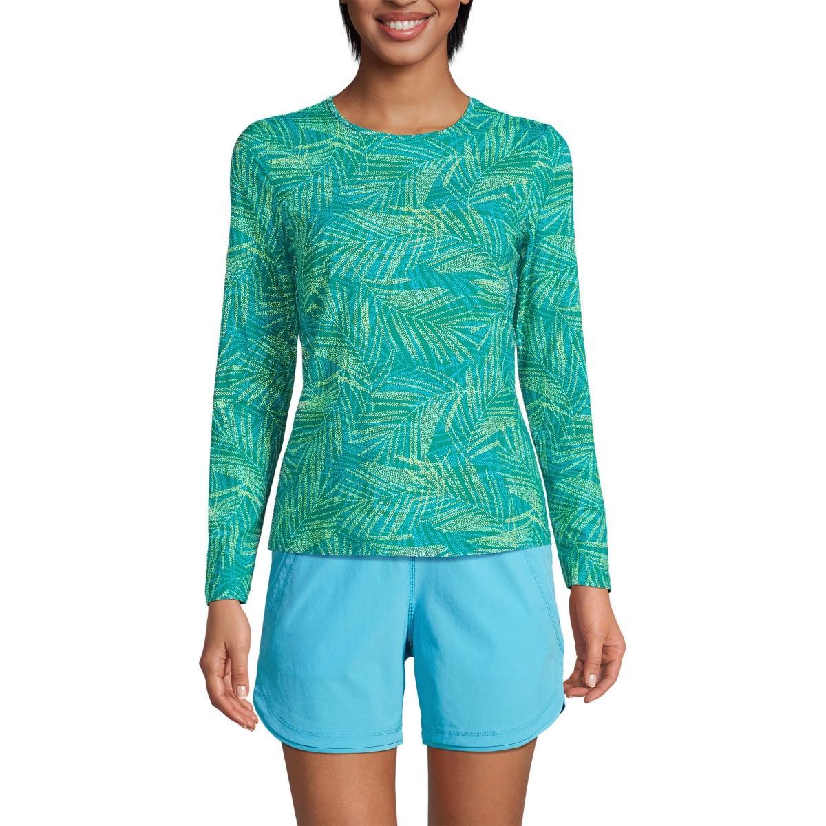 Womens Lands End UPF 50 Long Sleeve Rash Guard Product Image