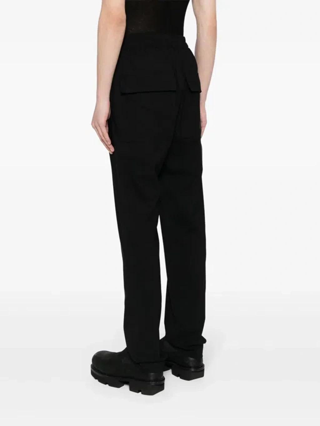 Men Drawstring Slim Long Pants In 09 Black Product Image