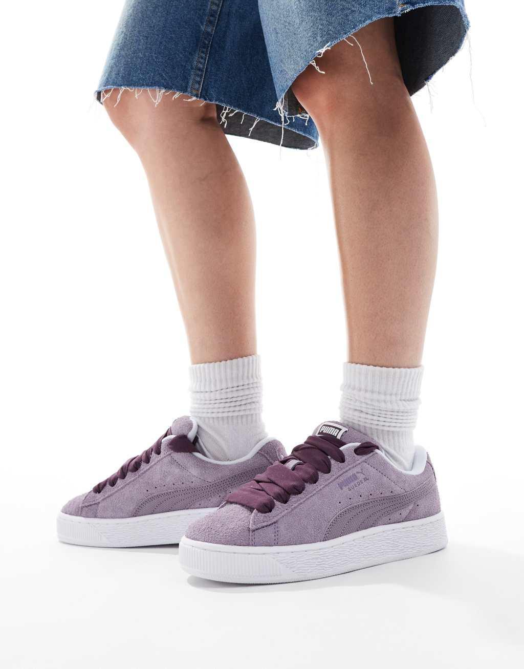 PUMA Suede XL sneakers in purple and white Product Image