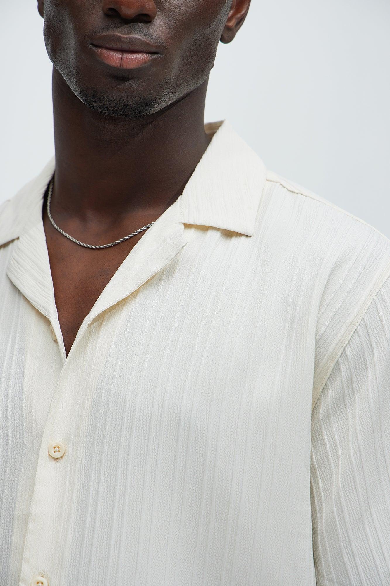 Dobby Textured Shirt - Off White Product Image