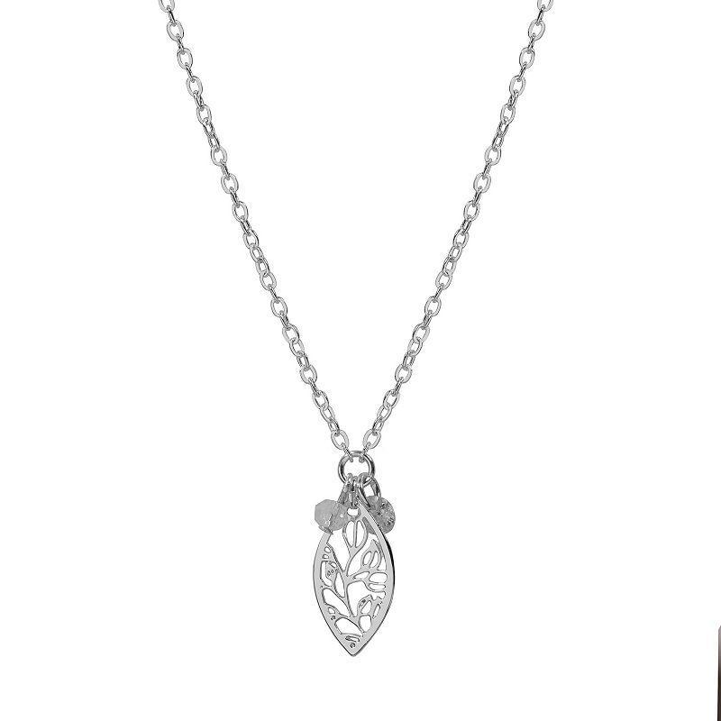 LC Lauren Conrad Filigree Pendant Necklace, Womens, Silver Tone Product Image