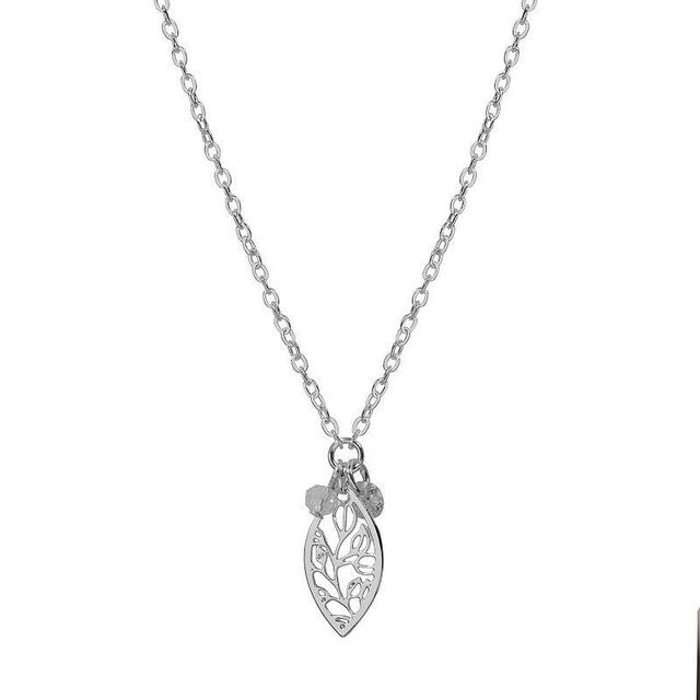 LC Lauren Conrad Filigree Pendant Necklace, Womens, Silver Product Image