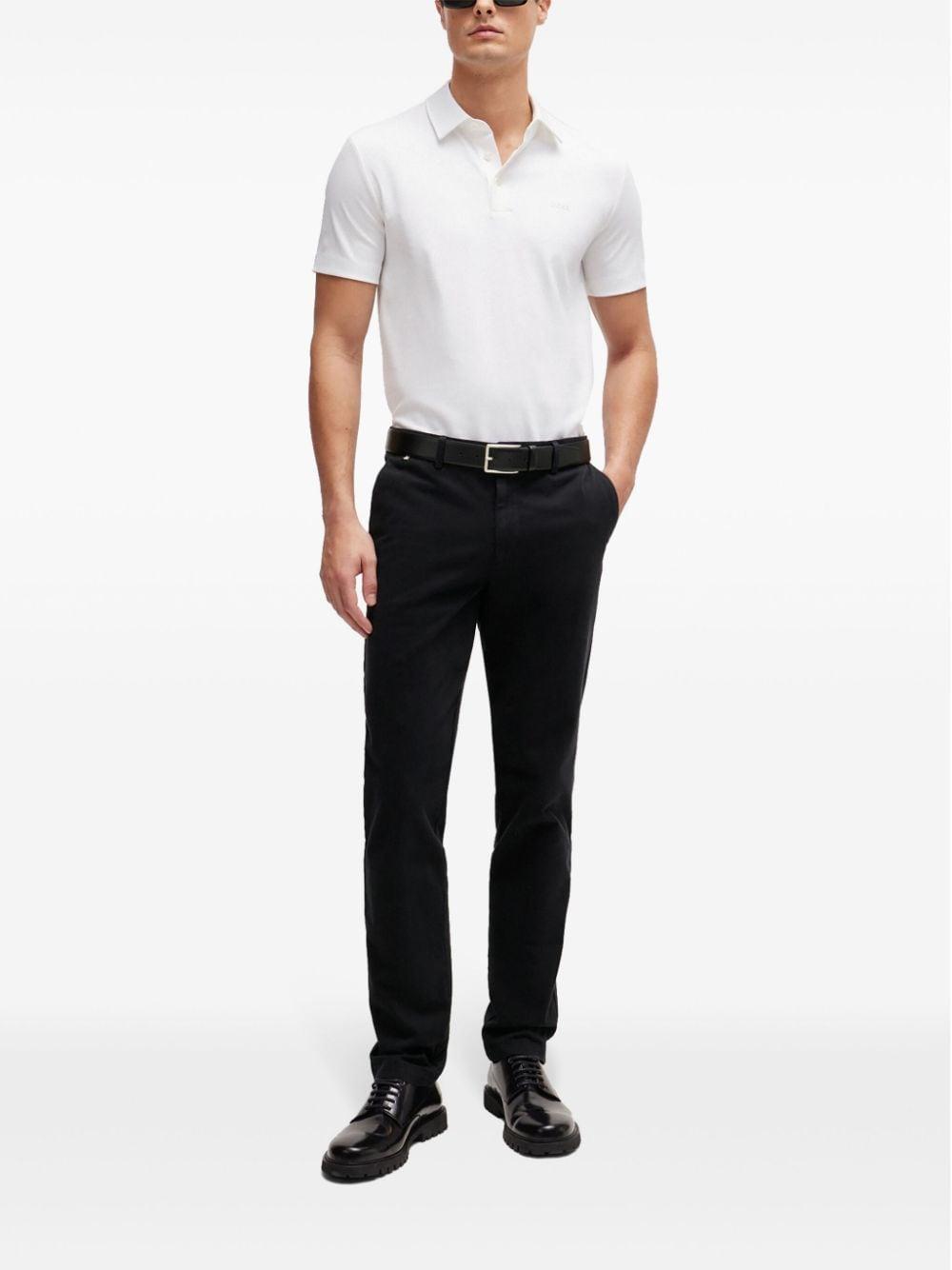 Slim-cut Chino Trousers In Black Product Image