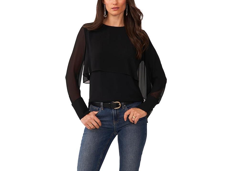 Vince Camuto Draped Overlay Top Product Image