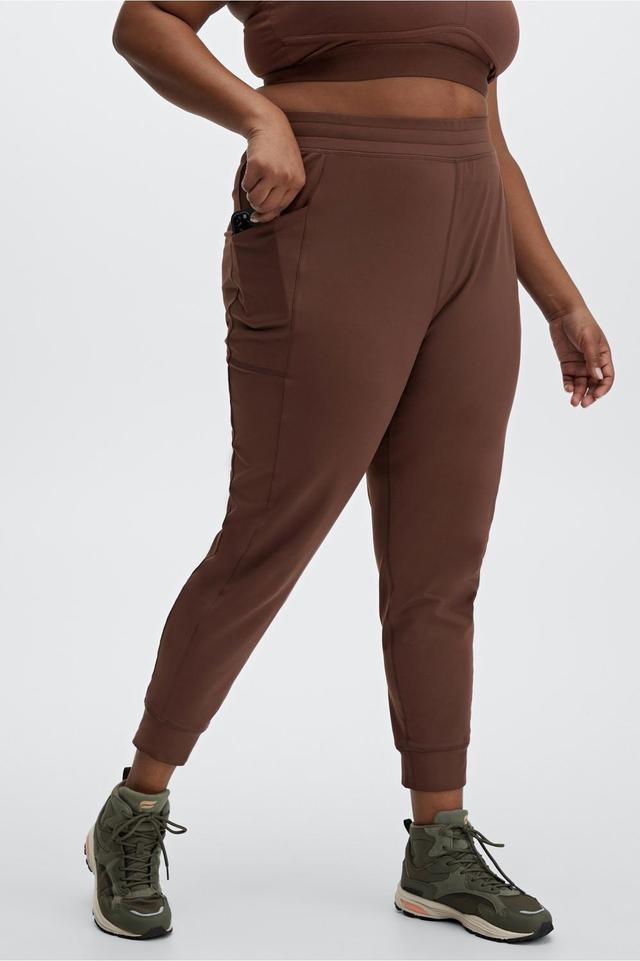 Fabletics On-The-Go Cold Weather Jogger Womens Chicory Coffee Size XXL Product Image