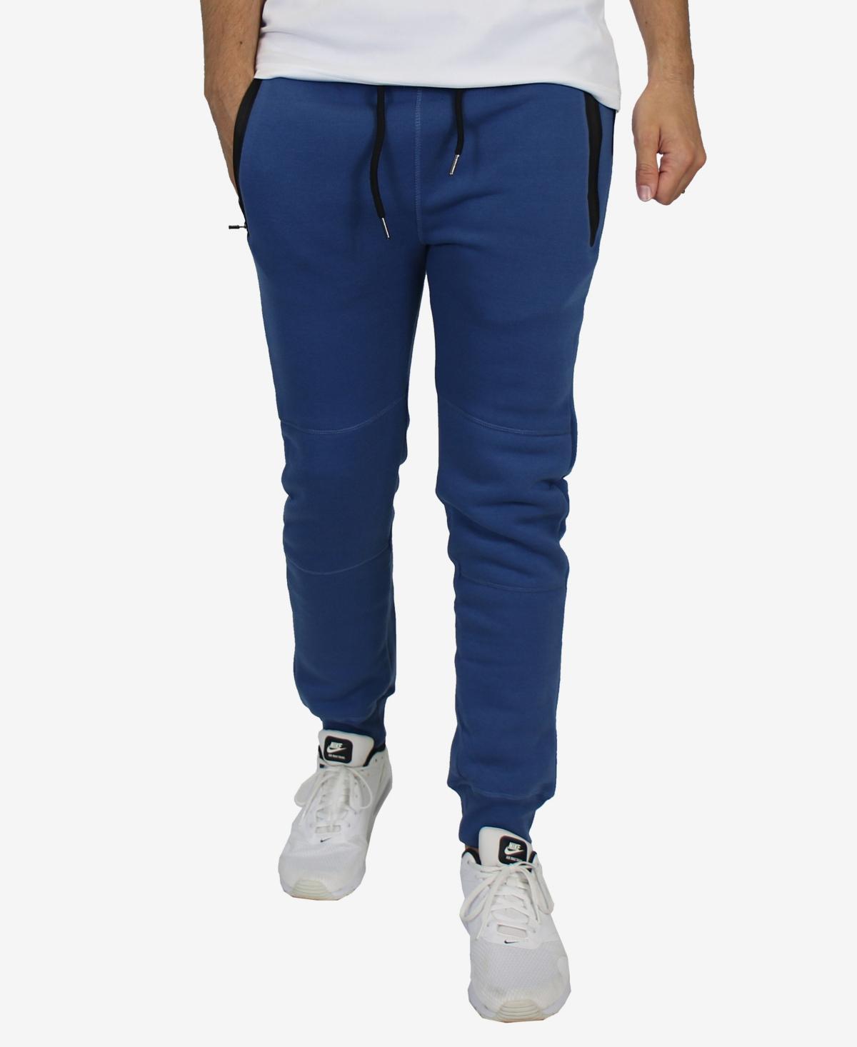 Blu Rock Mens Slim Fit Fleece Jogger Sweatpants with Heat Seal Zipper Pockets Product Image