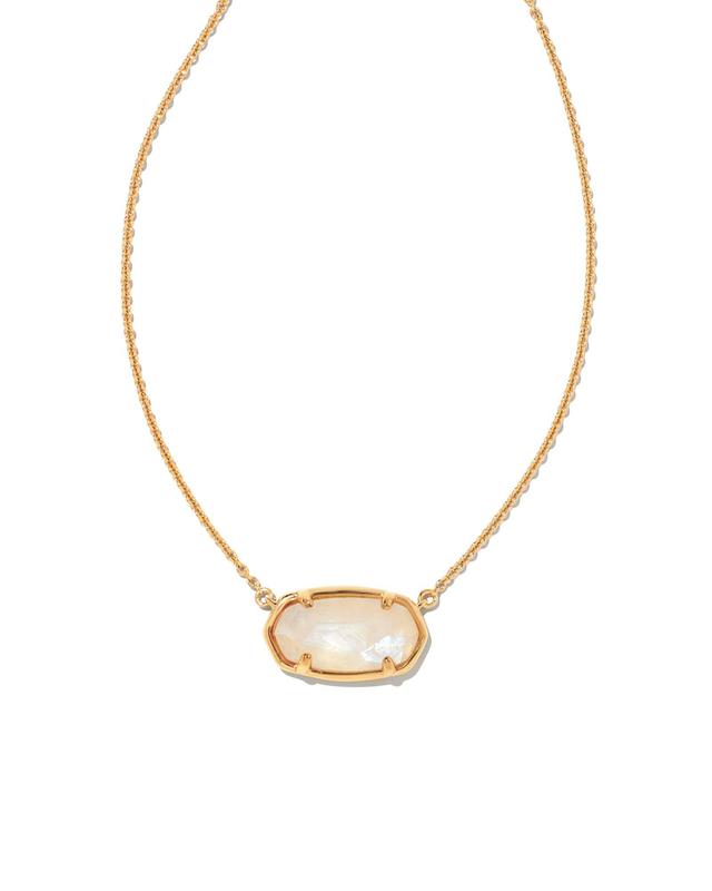 Elisa 18k Gold Vermeil Pendant Necklace in Rainbow Moonstone Product Image