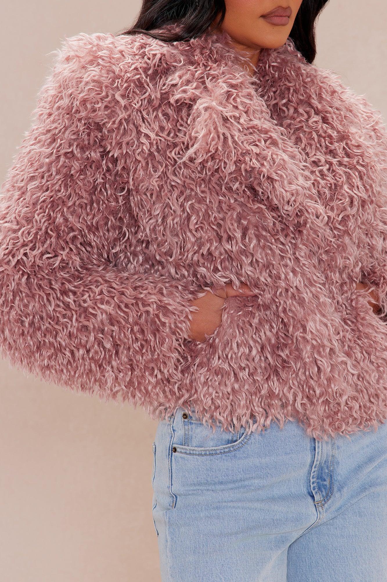 Tahoe Faux Fur Jacket - Mauve Product Image