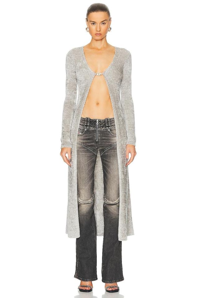 Diesel Long Cardigan in Grey - Grey. Size L (also in M, XL, XS). Product Image