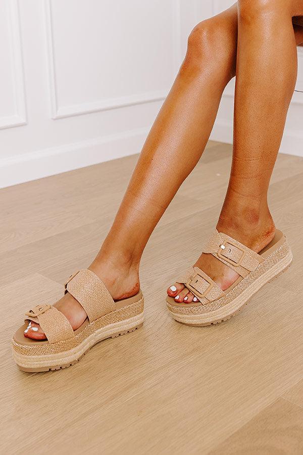 The Ariana Raffia Woven Sandal product image