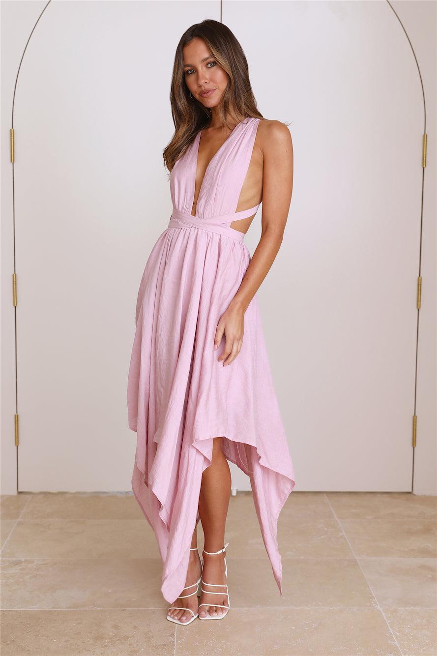 Lover Wanted Midi Dress Pink Product Image