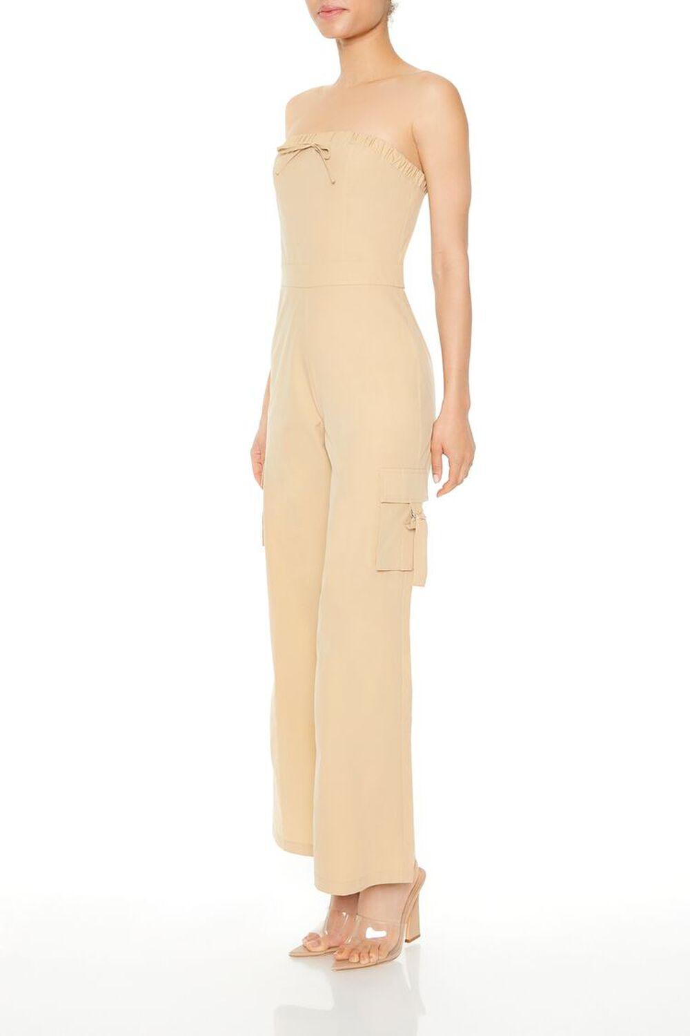 Strapless Cargo Flare Jumpsuit | Forever 21 Product Image