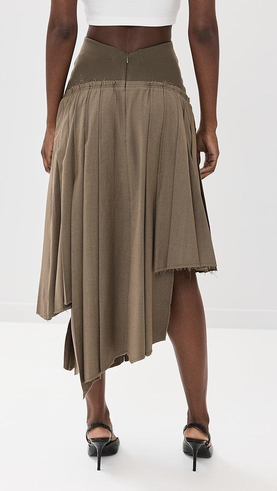 ROKH Ribbed Pleated Skirt | Shopbop Product Image