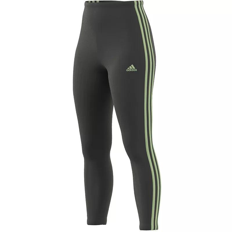 Womens adidas Essentials 3-Stripes High-Waisted Single Jersey Leggings Product Image