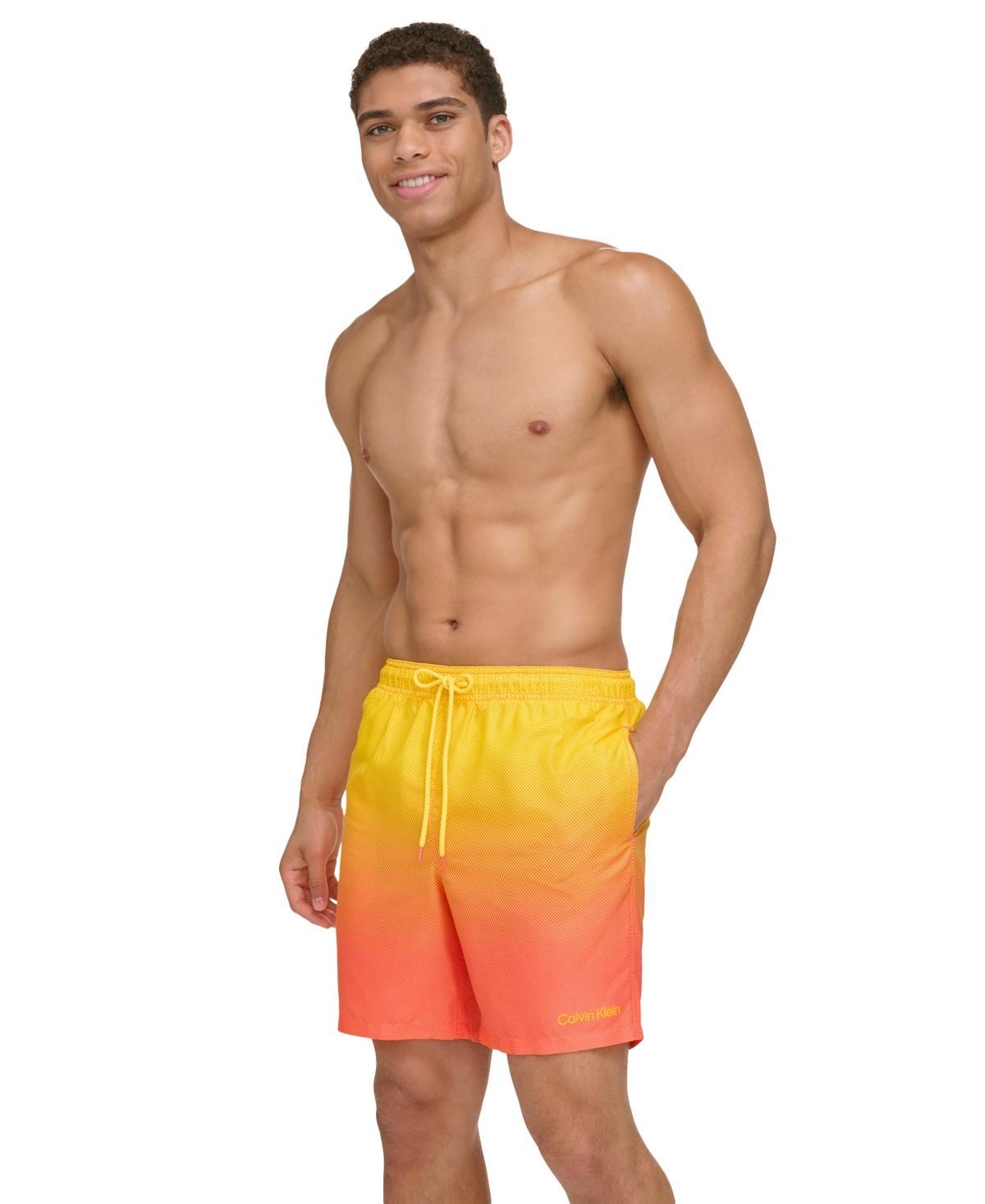 Calvin Klein Mens Gradient Dot Print 7 Volley Swim Trunks Product Image