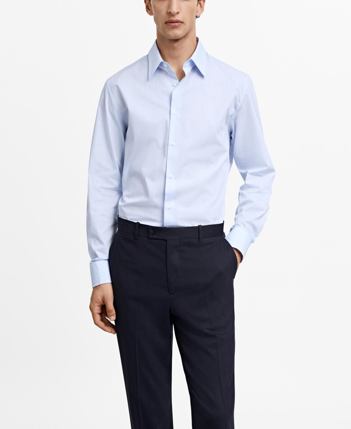 Mango Mens Regular-Fit Cotton Striped Dress Shirt Product Image