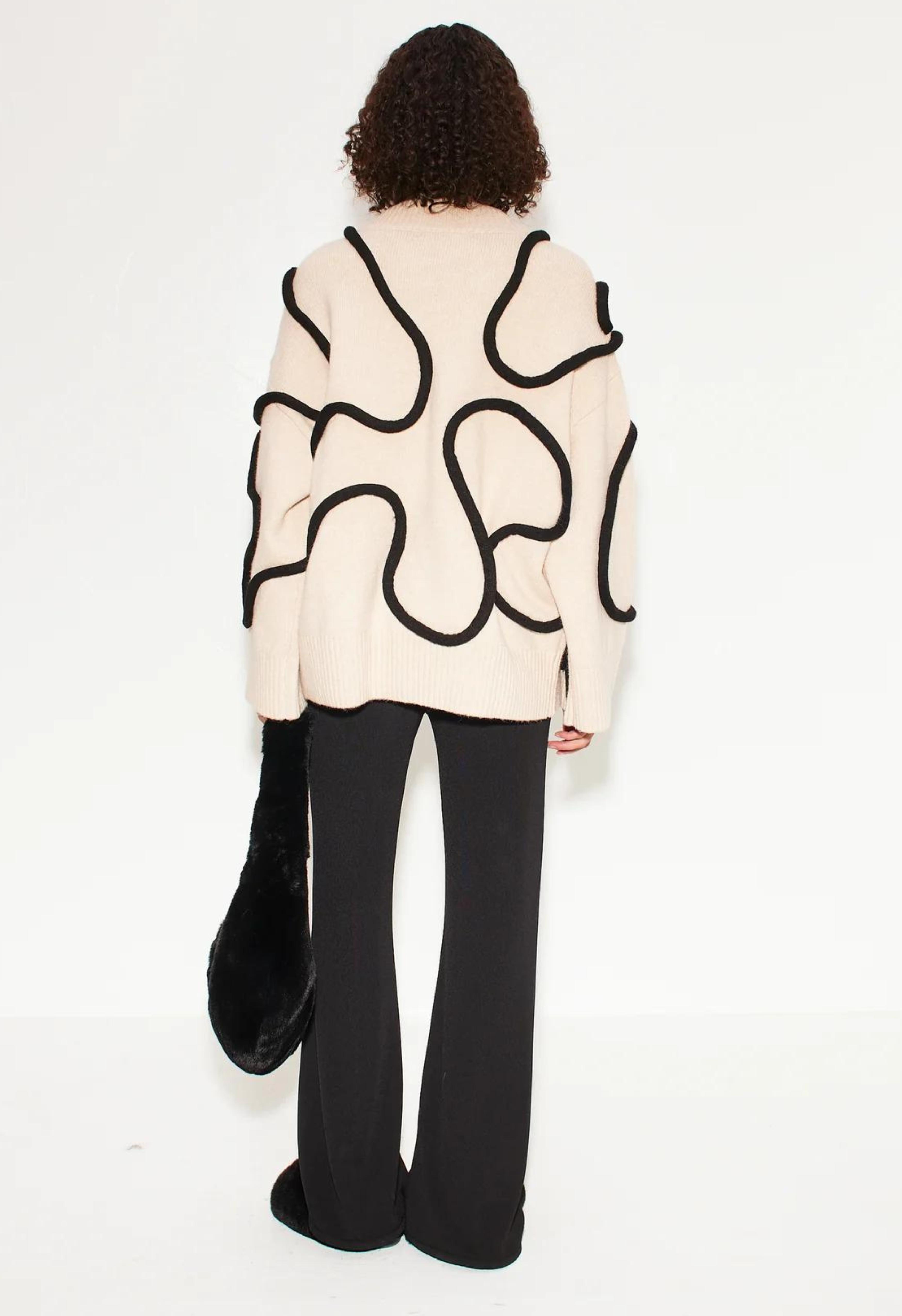 Leigh Squiggle Knit Sweater Product Image