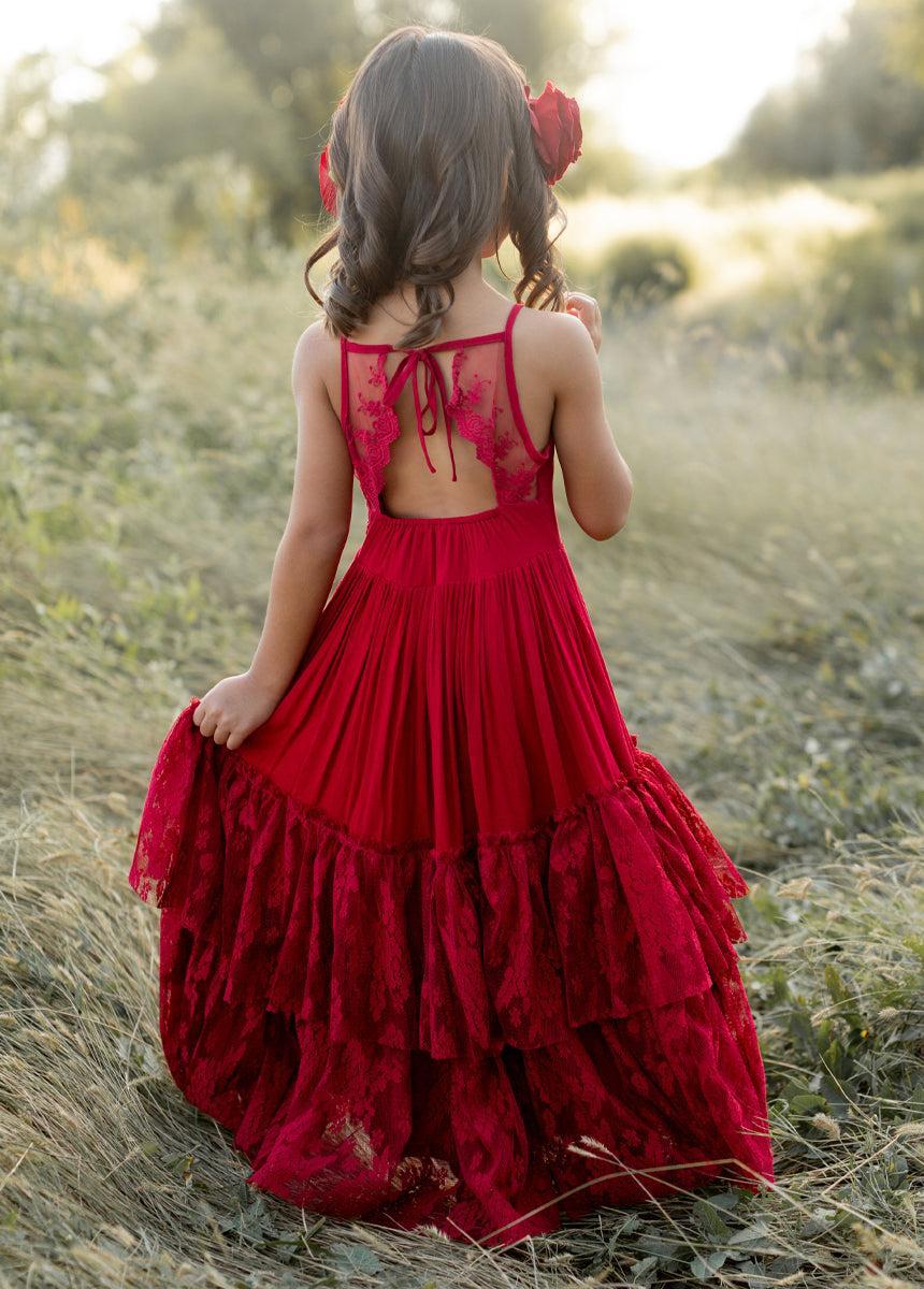 Catrin Dress in Crimson Product Image