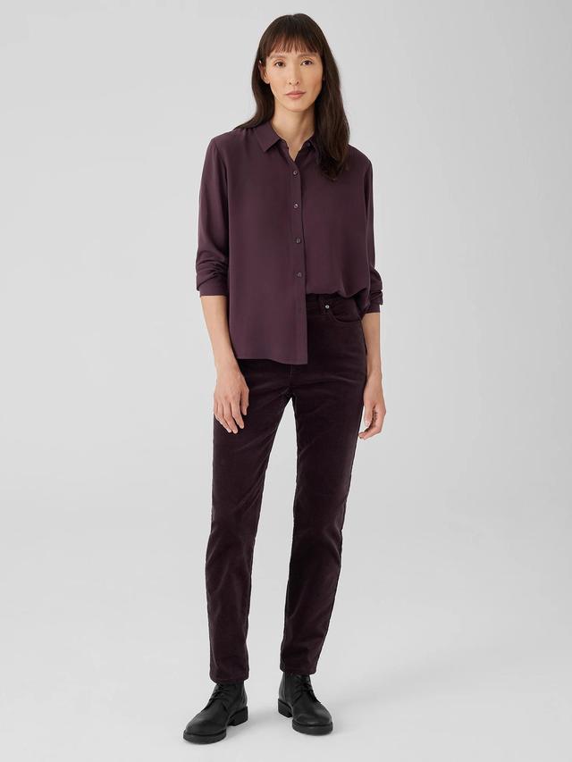 EILEEN FISHER Organic Cotton Stretch Velveteen Pantfemale Product Image