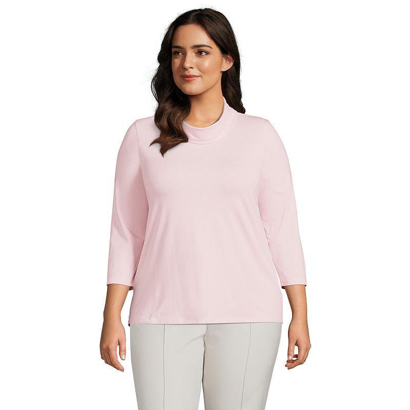 Plus Size Lands End Lightweight Jersey Cowl Neck Top, Womens Product Image