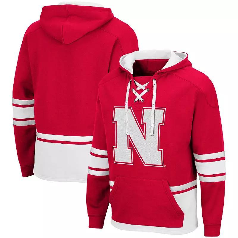 Mens Colosseum Scarlet Nebraska Huskers Lace Up 3.0 Pullover Hoodie Product Image